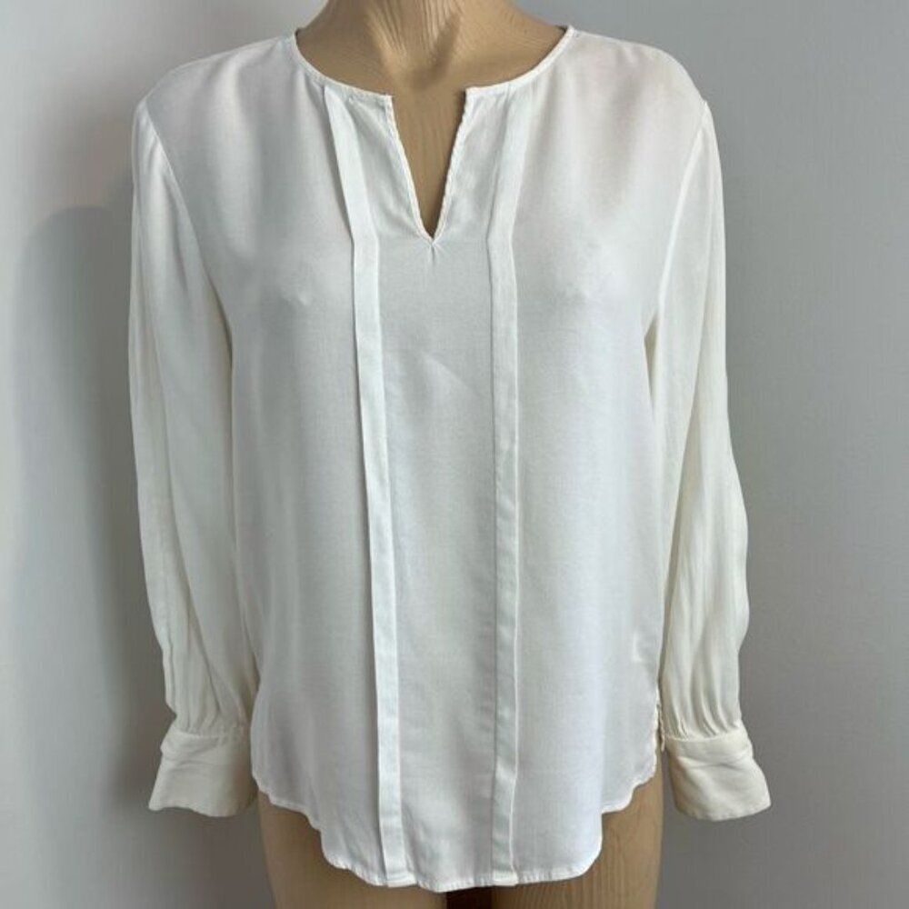 Tiger of Sweden Women’s 36 U.S. Small White Acrylic Long Sleeve Blouse Top